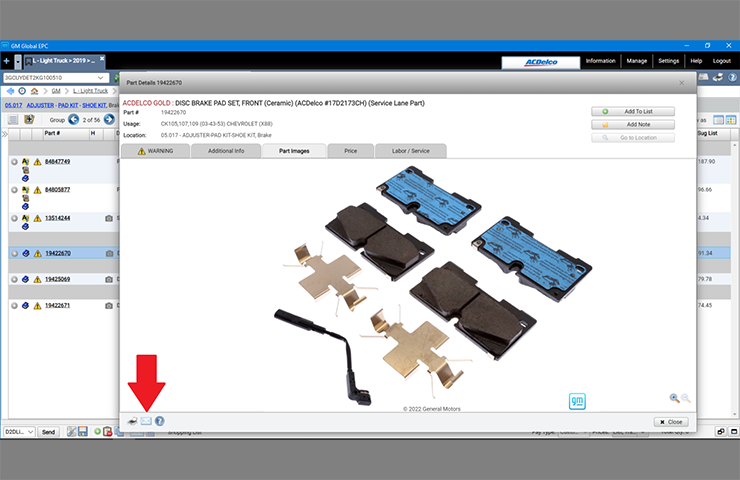 New GM Global EPC Update Offers Email Function, Expanded Display of Parts and More