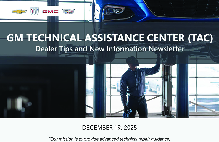 December Service Newsletter from the Experts at GM TAC