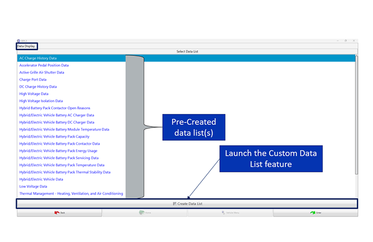 Create Custom Data Lists in GDS 2